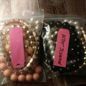 Betsey Johnson Bracelet Sets Black Gold Peach Pear